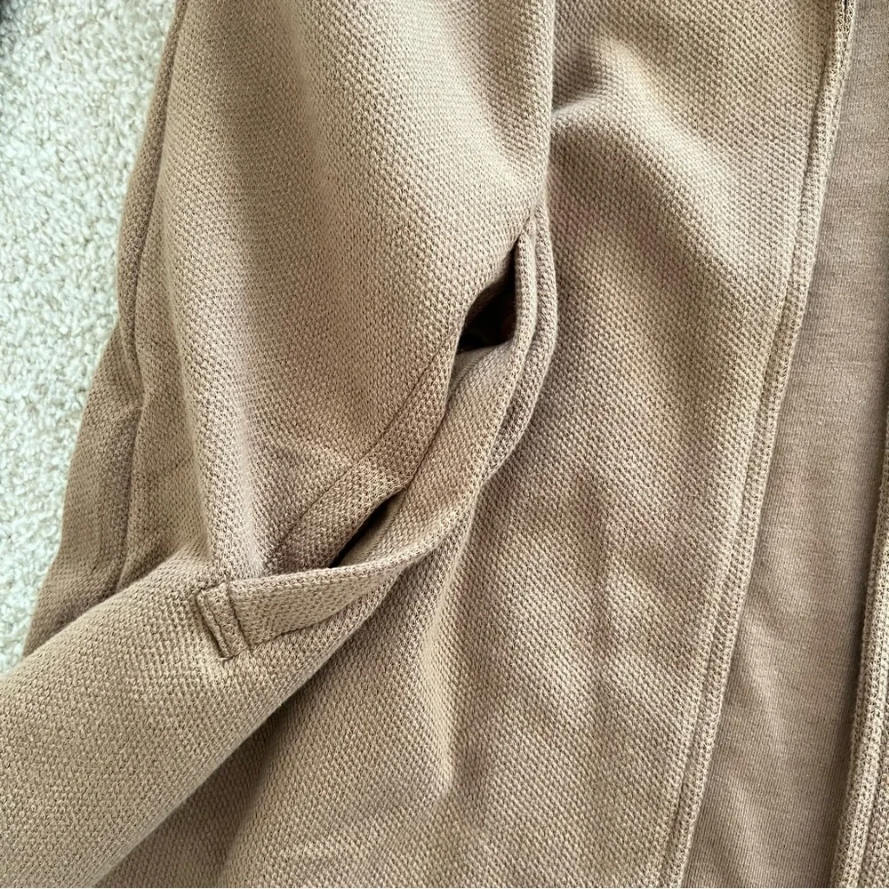 Matty M Chic Tan Brown Open Front Cotton Cardigan NWOT Size XL - Picture 8 of 12